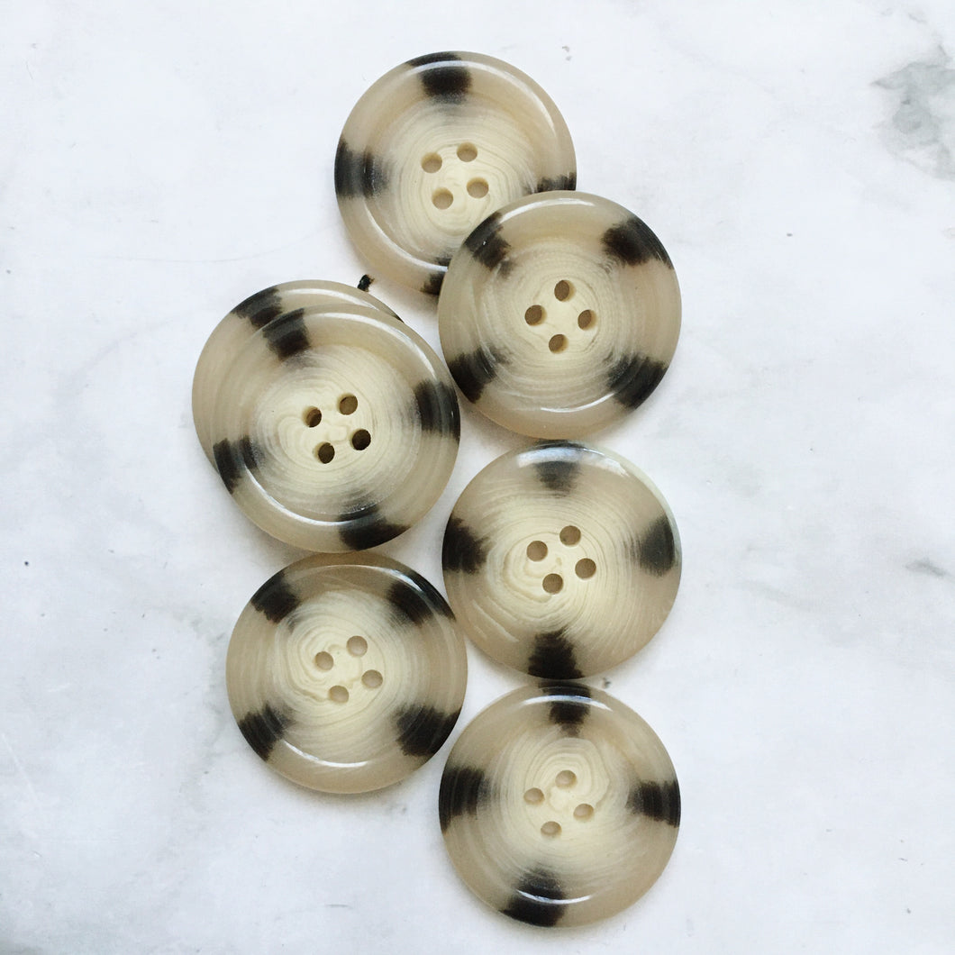 LOT DE 6 BOUTONS TRENCH 28MM