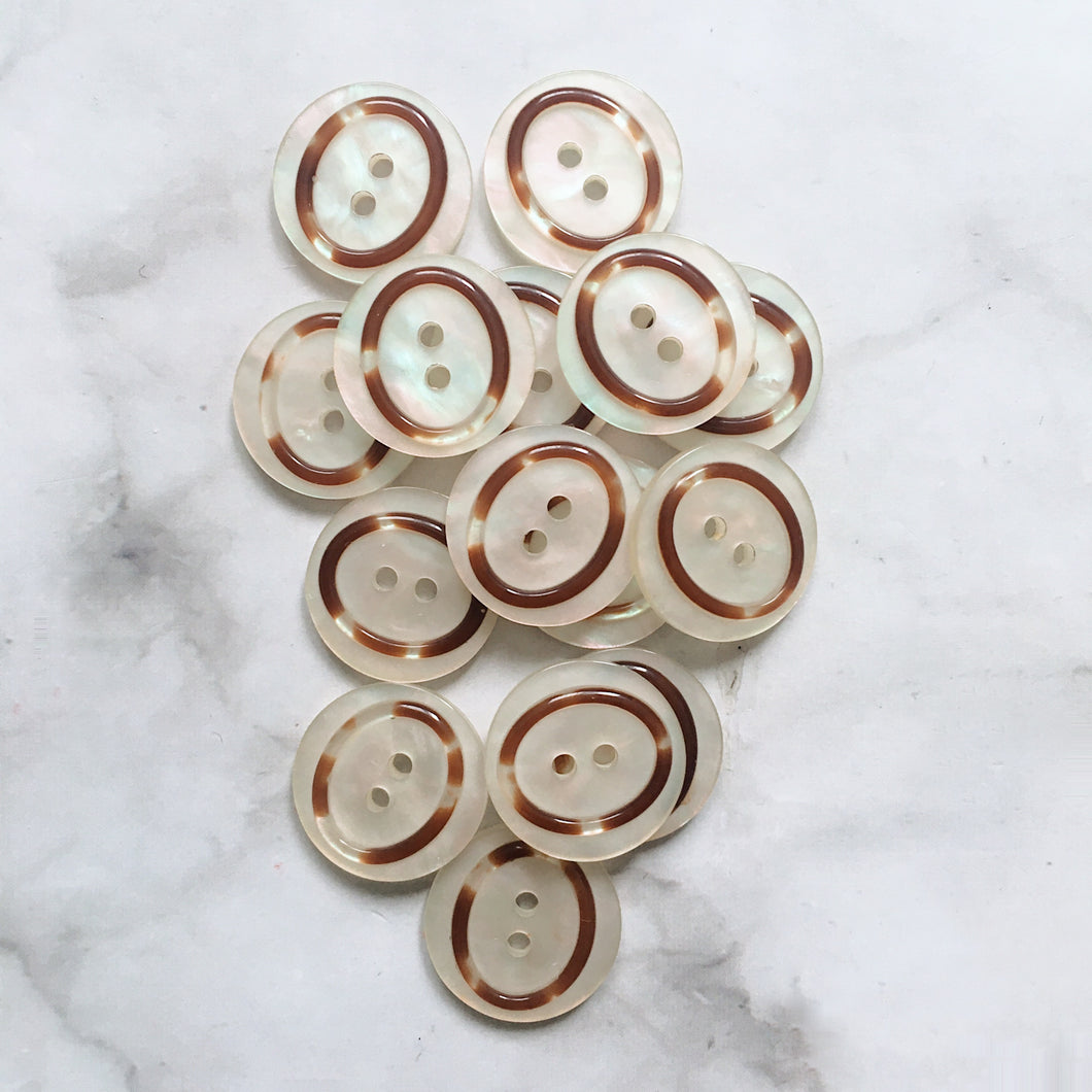 LOT DE 12 BOUTONS TCHWA 15MM
