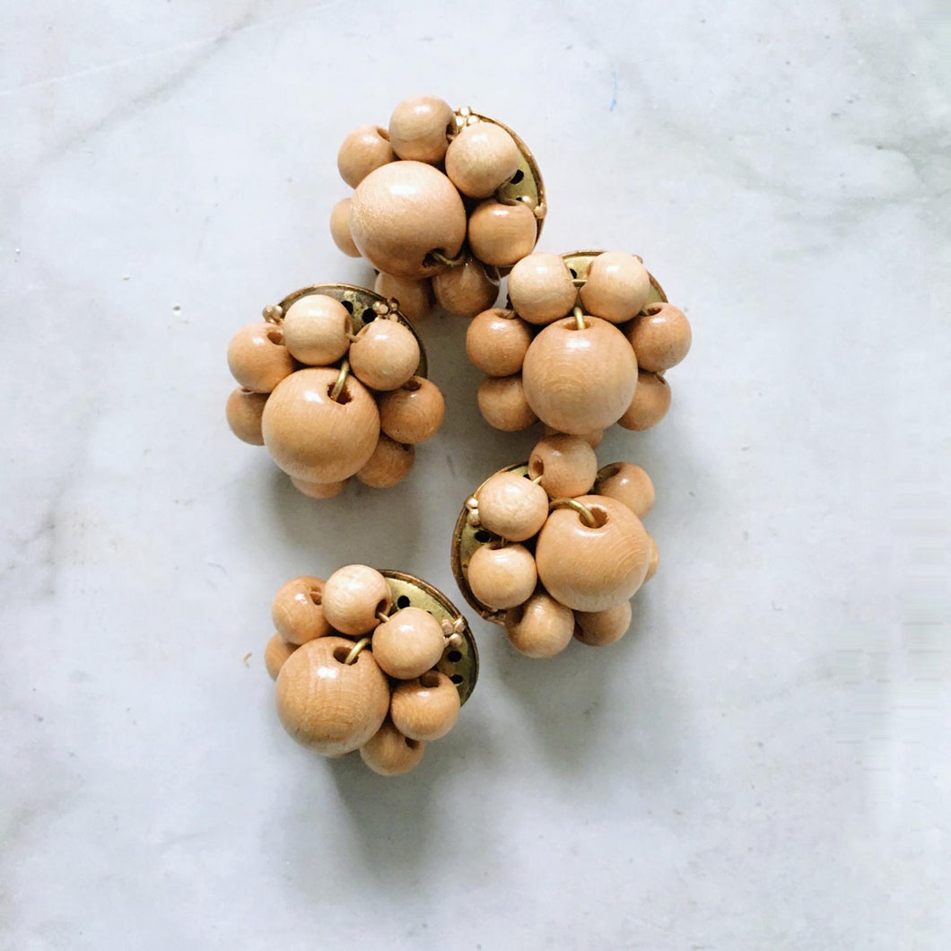 LOT DE 5 BOUTONS LIEGE 20MM