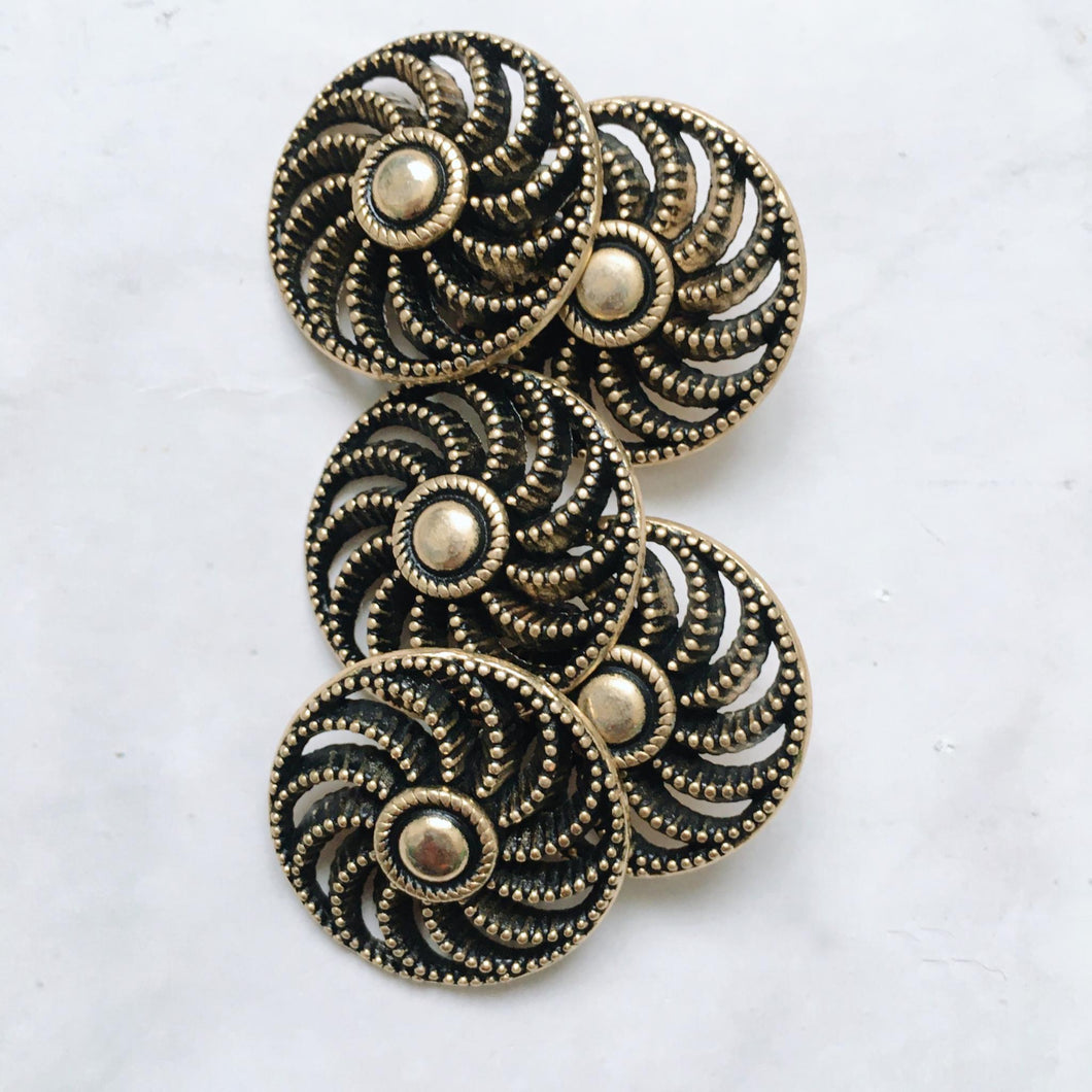 LOT DE 5 BOUTONS HARRY 23MM