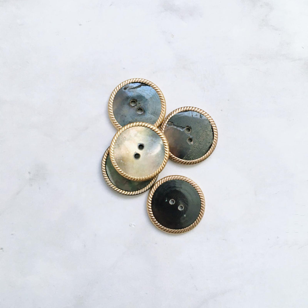 LOT DE 6 BOUTONS BLY 14mm