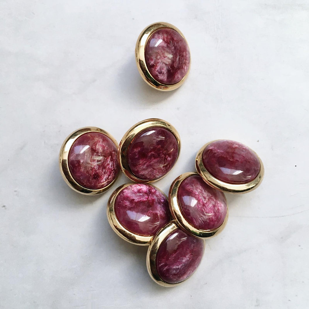 LOT DE 7 BOUTONS PILLI 15MM