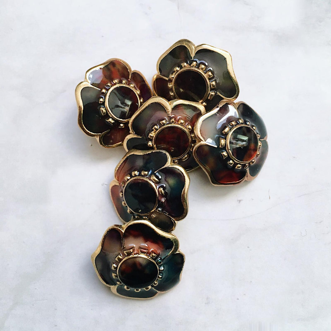 LOT DE 6 BOUTONS FLEY 20MM