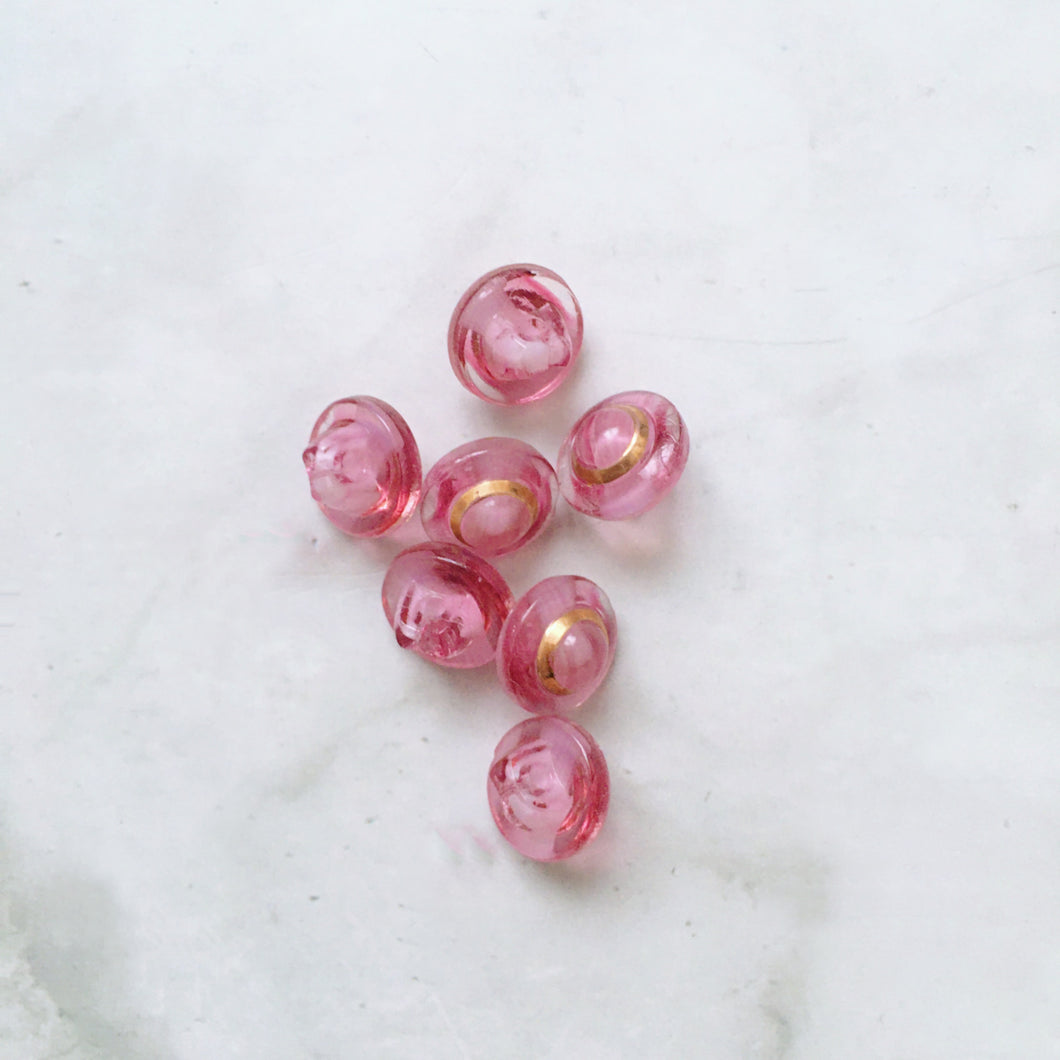 LOT DE 6 BOUTONS VIO 11MM